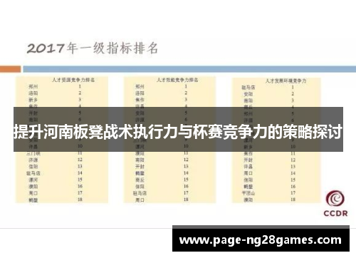 提升河南板凳战术执行力与杯赛竞争力的策略探讨