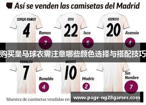 购买皇马球衣需注意哪些颜色选择与搭配技巧